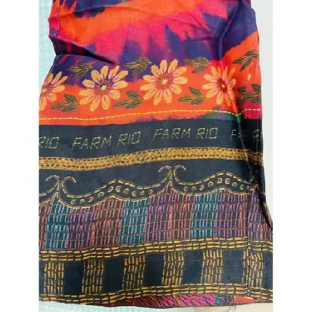 FARM Rio Multicolor Wide-Leg Patchwork Print Pants - Picture 5 of 7
